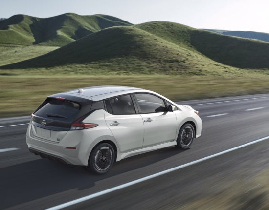 Nissan LEAF driving on the open road
